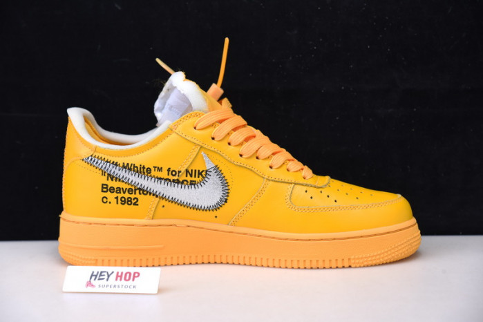nike air force 1 low ow university gold metallic silver dd1876-700