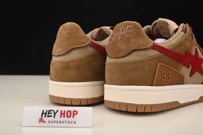a bathing ape bape sta wheat red hp33-106