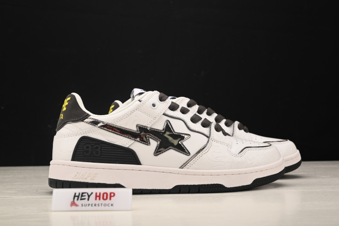 a bathing ape bape sk8 sta white silver hp33-120