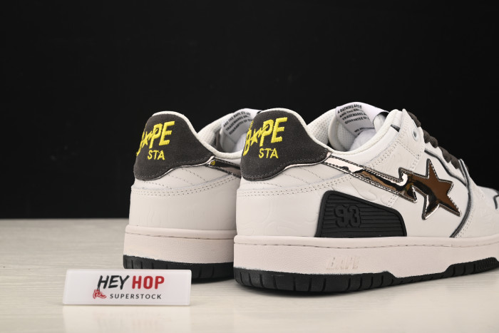 a bathing ape bape sk8 sta white silver hp33-120