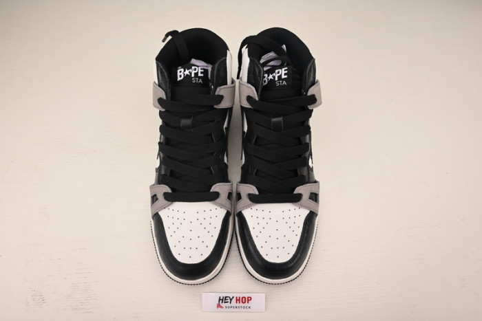 a bathing ape bape sta 93 hi black light grey hp33-109