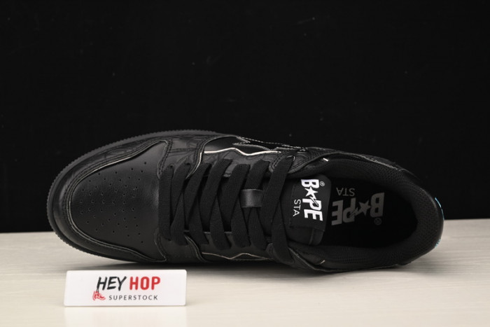 a bathing ape bape sk8 sta black silver hp33-119