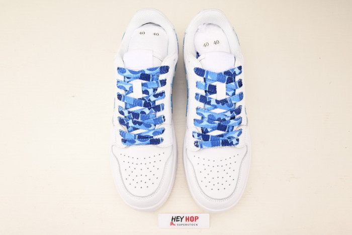 a bathing ape bape sta low white abc camo blue hp33-115