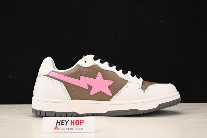 a bathing ape bape court sta brown pink hp33-118