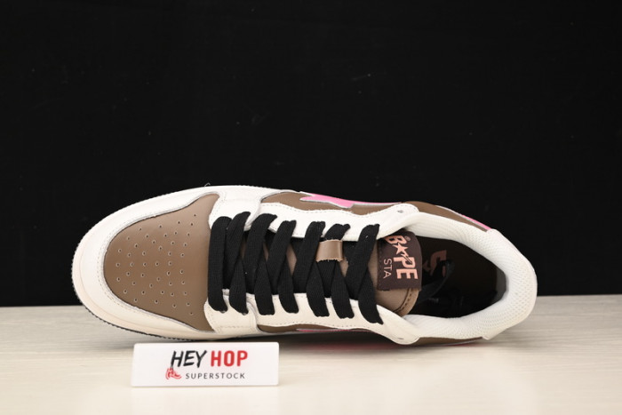 a bathing ape bape court sta brown pink hp33-118