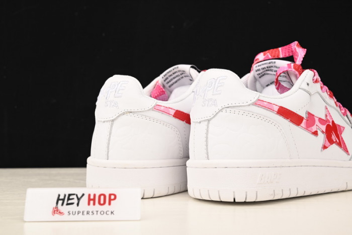 a bathing ape bape sta low white abc camo pink hp33-116
