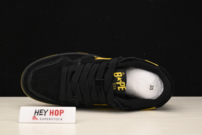 a bathing ape sk8 sta black electric yellow hp33-122
