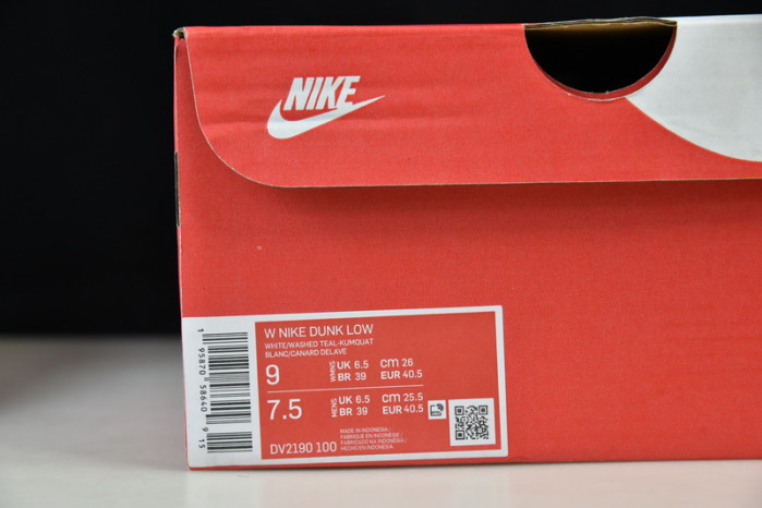 nike dunk low teal zeal (w) dv2190-100