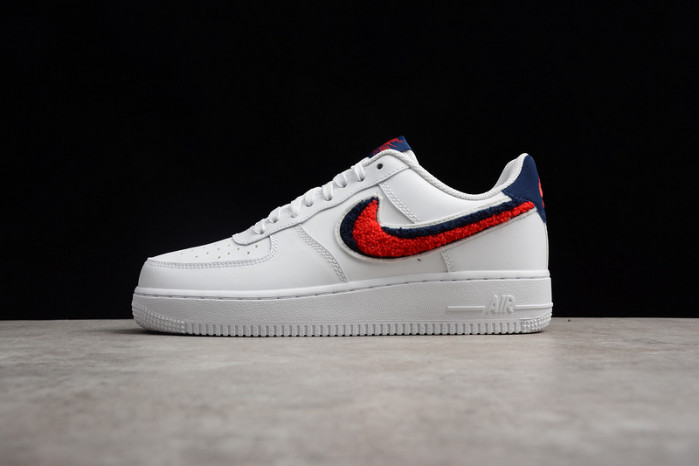 nike air force 1 low lv8 3d chenille swh white red blue 823511-106